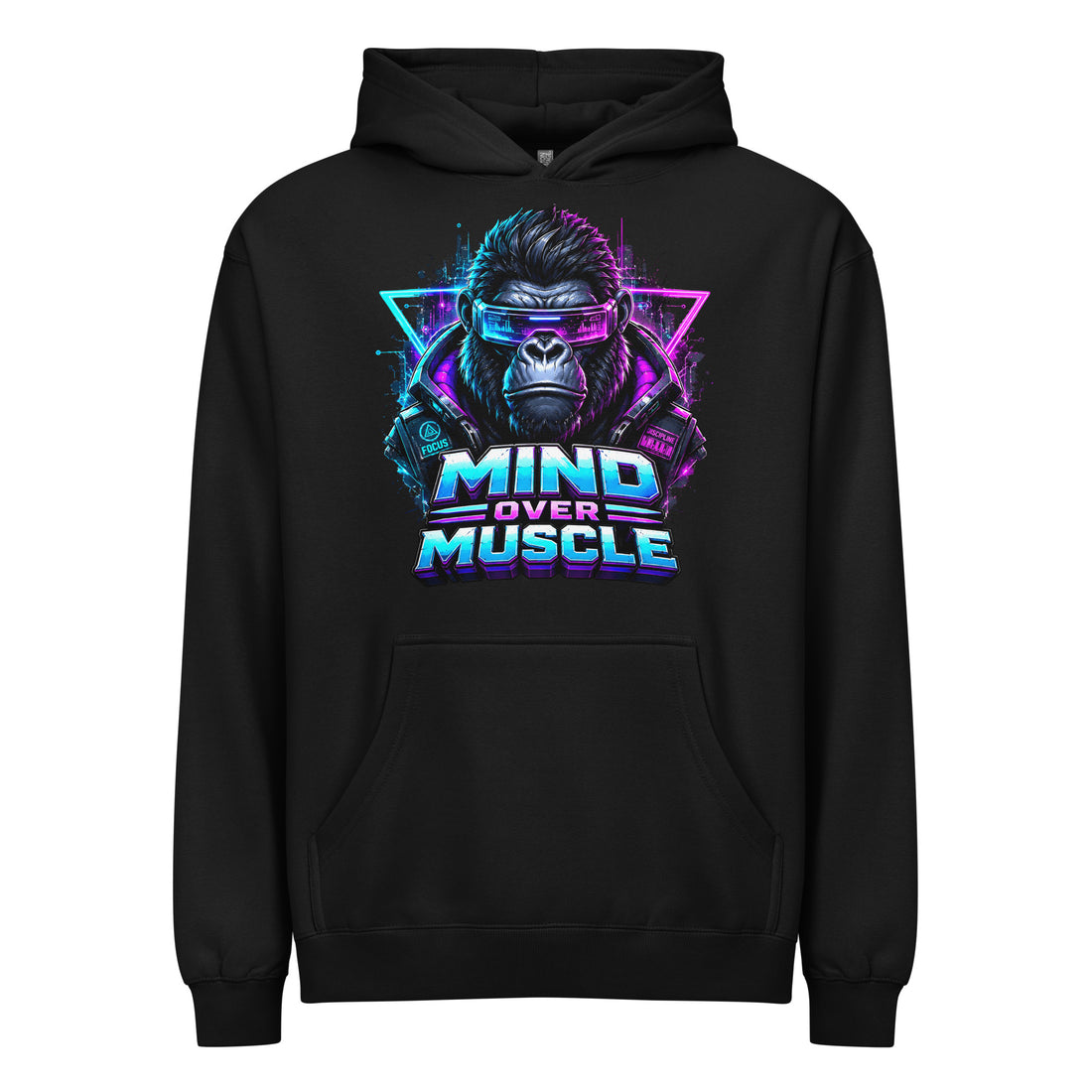 Cyberpunk Animals Lovers | Men’s box hoodie — MIND OVER MUSCLE by printfluence