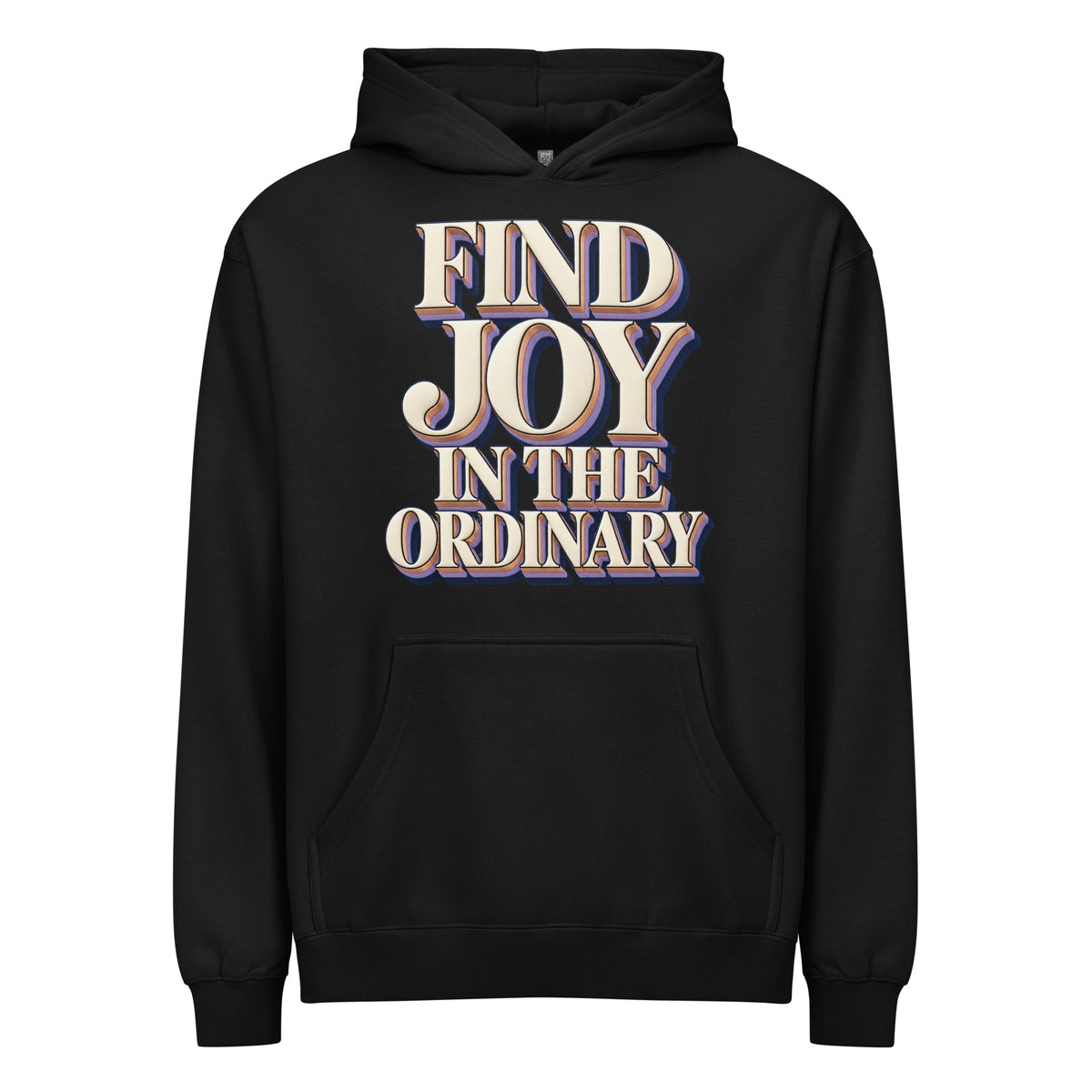 Inspirational Quotes Lovers | Men's Box Hoodie — FIND JOY IN THE ORDINARY by printfluence