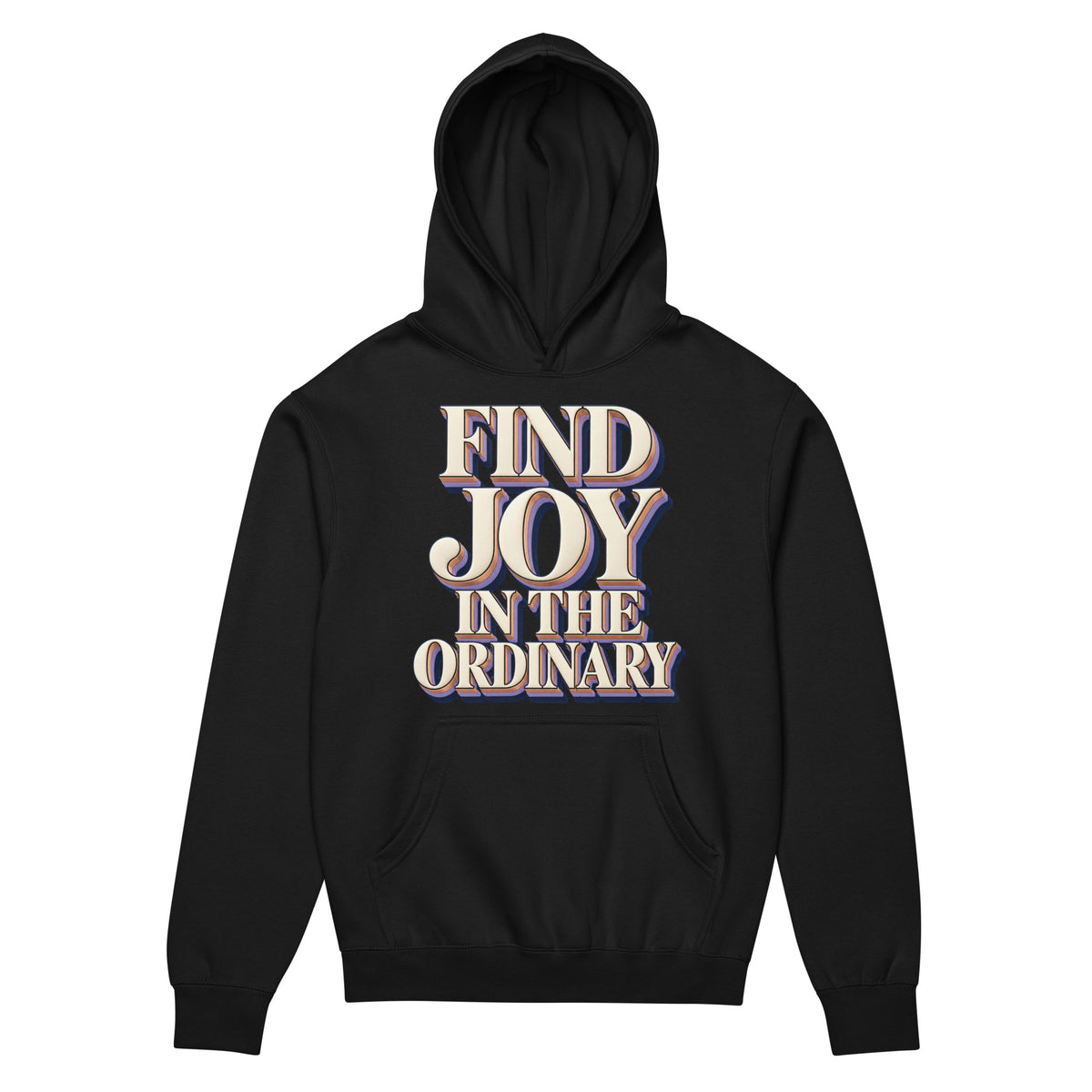 Inspirational Quotes Lovers | Men's Box Hoodie — FIND JOY IN THE ORDINARY by printfluence