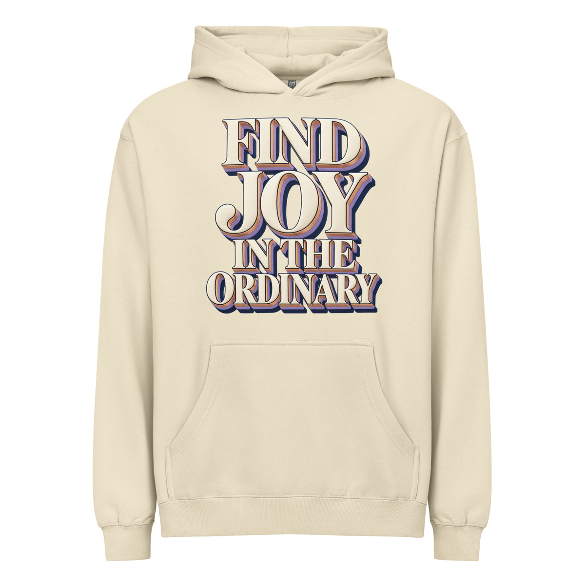 Inspirational Quotes Lovers | Men's Box Hoodie — FIND JOY IN THE ORDINARY by printfluence