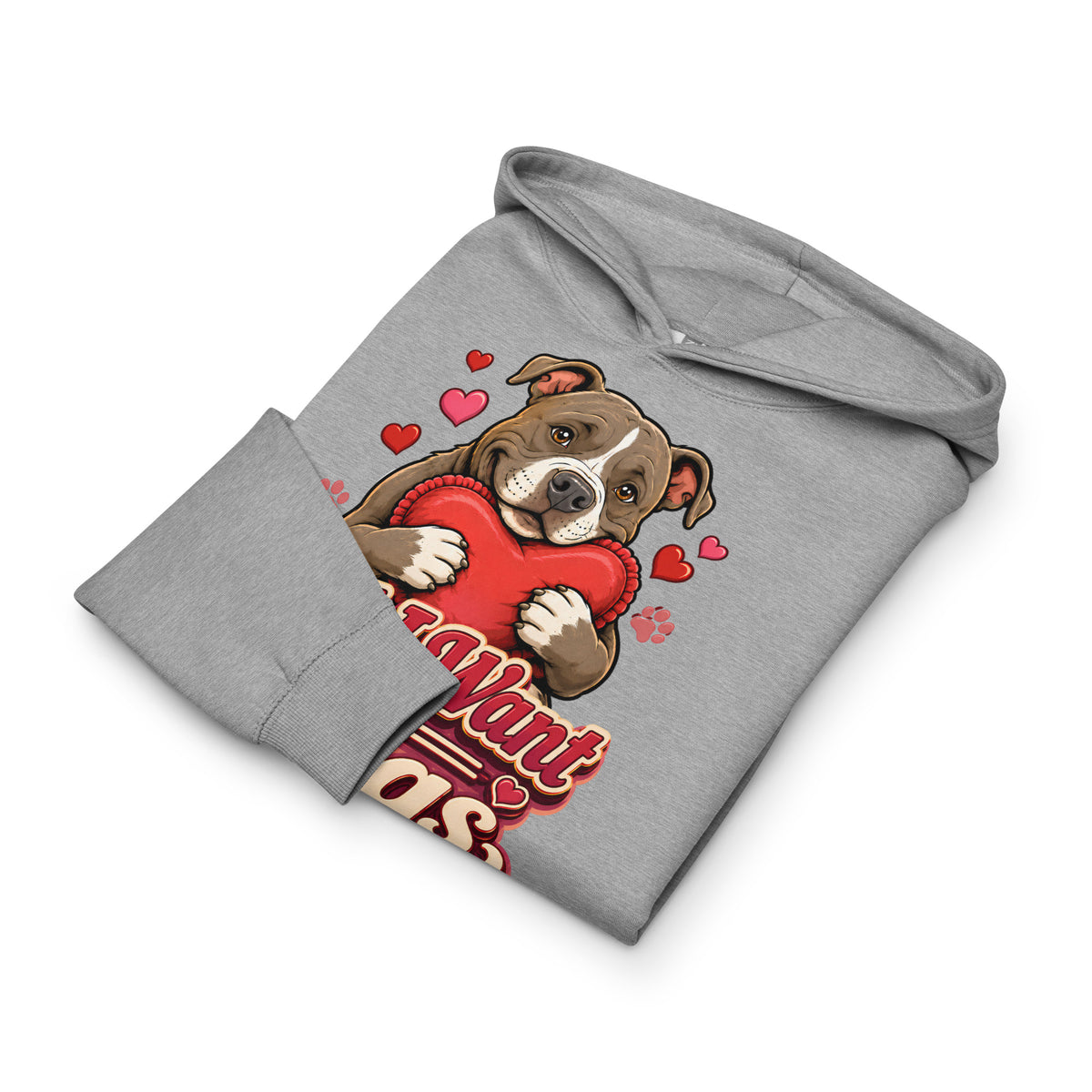 All I Want Is Hugs Pitbull Lovers Men's Box Hoodie by printfluence.net
