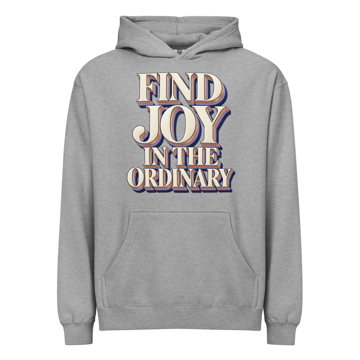 Inspirational Quotes Lovers | Men's Box Hoodie — FIND JOY IN THE ORDINARY by printfluence