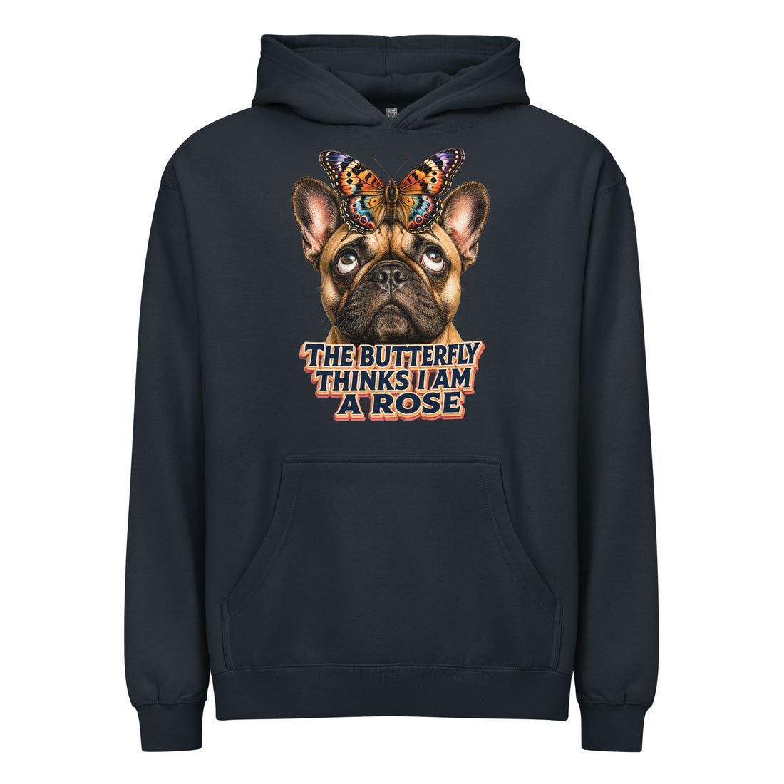 Mens French Bulldog Lovers Hoodie Butterfly Rose Box Pullover Streetwear Retro by printfluence.net