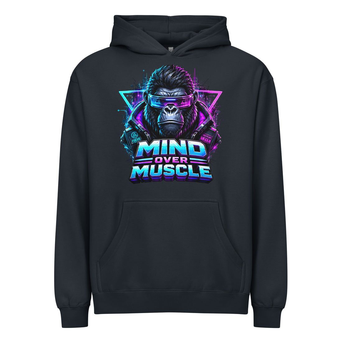 Cyberpunk Animals Lovers | Men’s box hoodie — MIND OVER MUSCLE by printfluence