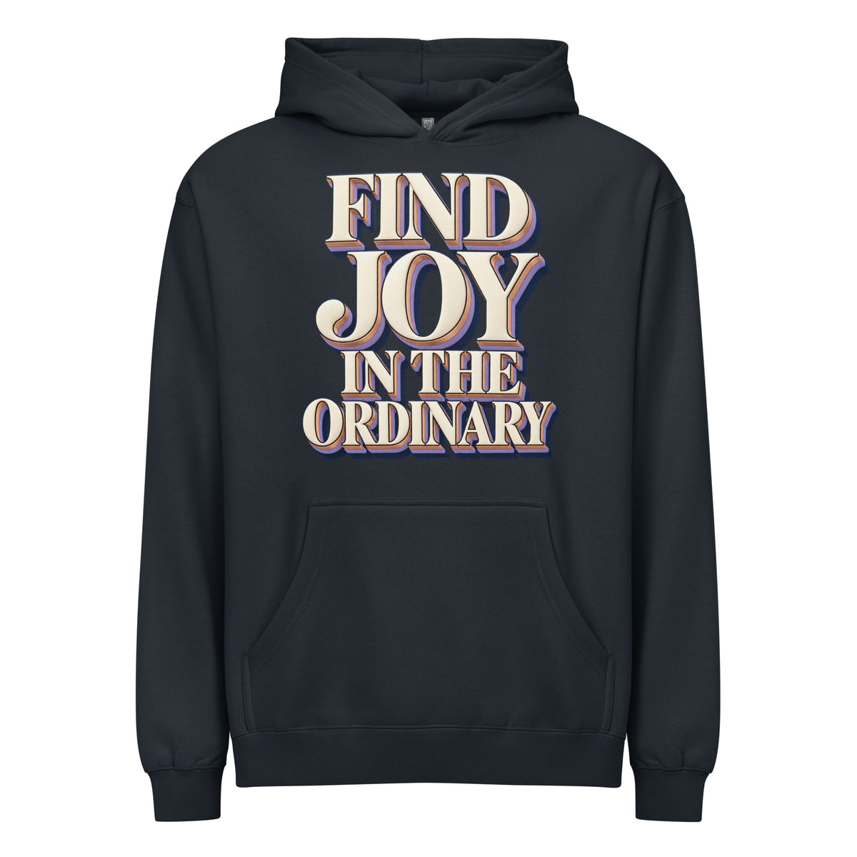 Inspirational Quotes Lovers | Men's Box Hoodie — FIND JOY IN THE ORDINARY by printfluence