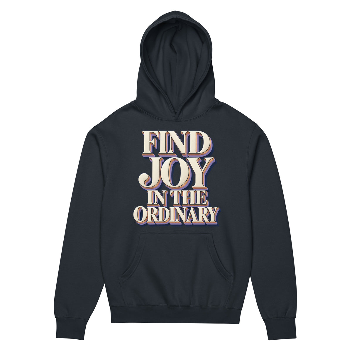 Inspirational Quotes Lovers | Men's Box Hoodie — FIND JOY IN THE ORDINARY by printfluence