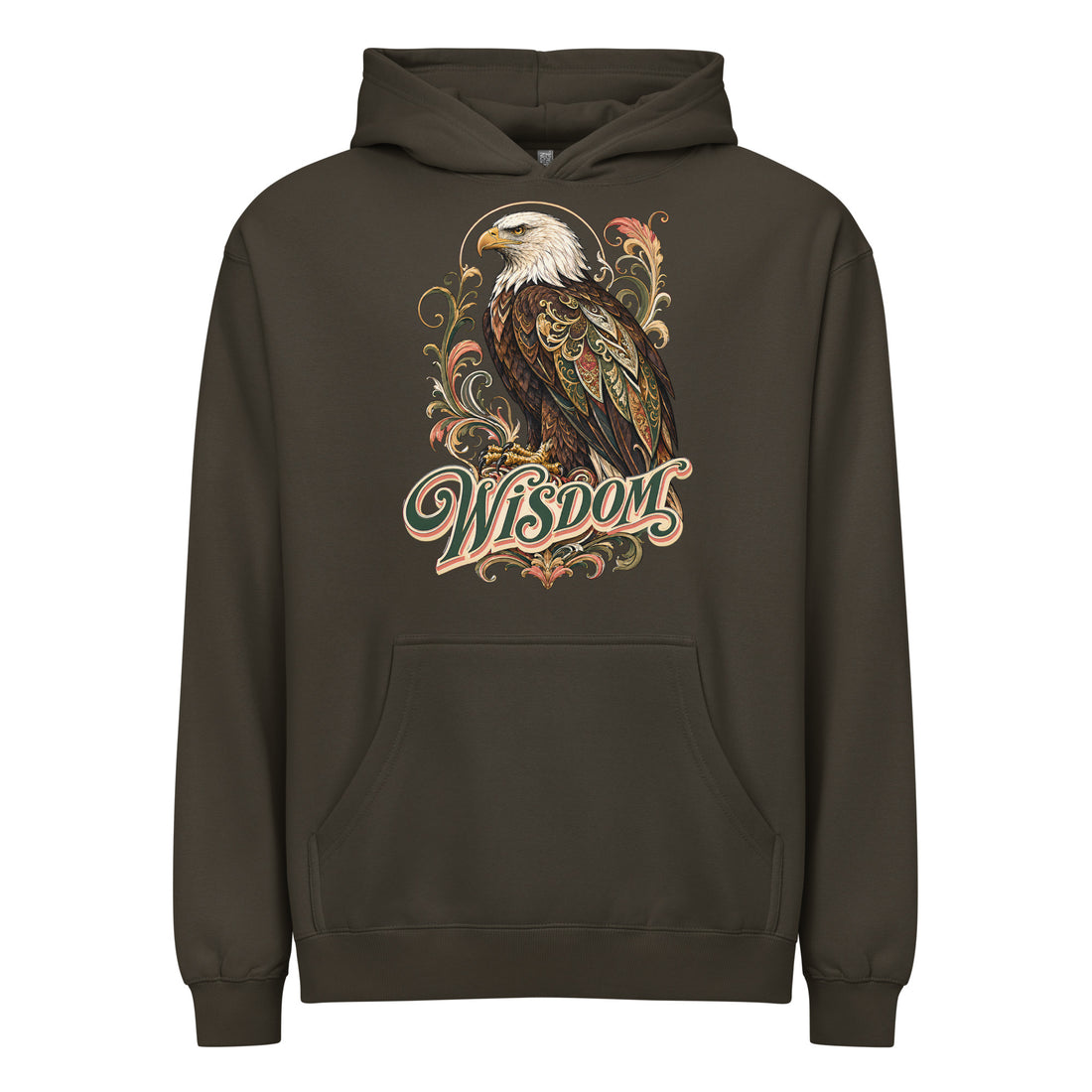 Eagle Lovers Wisdom Vintage Ornate Graphic Box Hoodie H-7 by printfluence.net