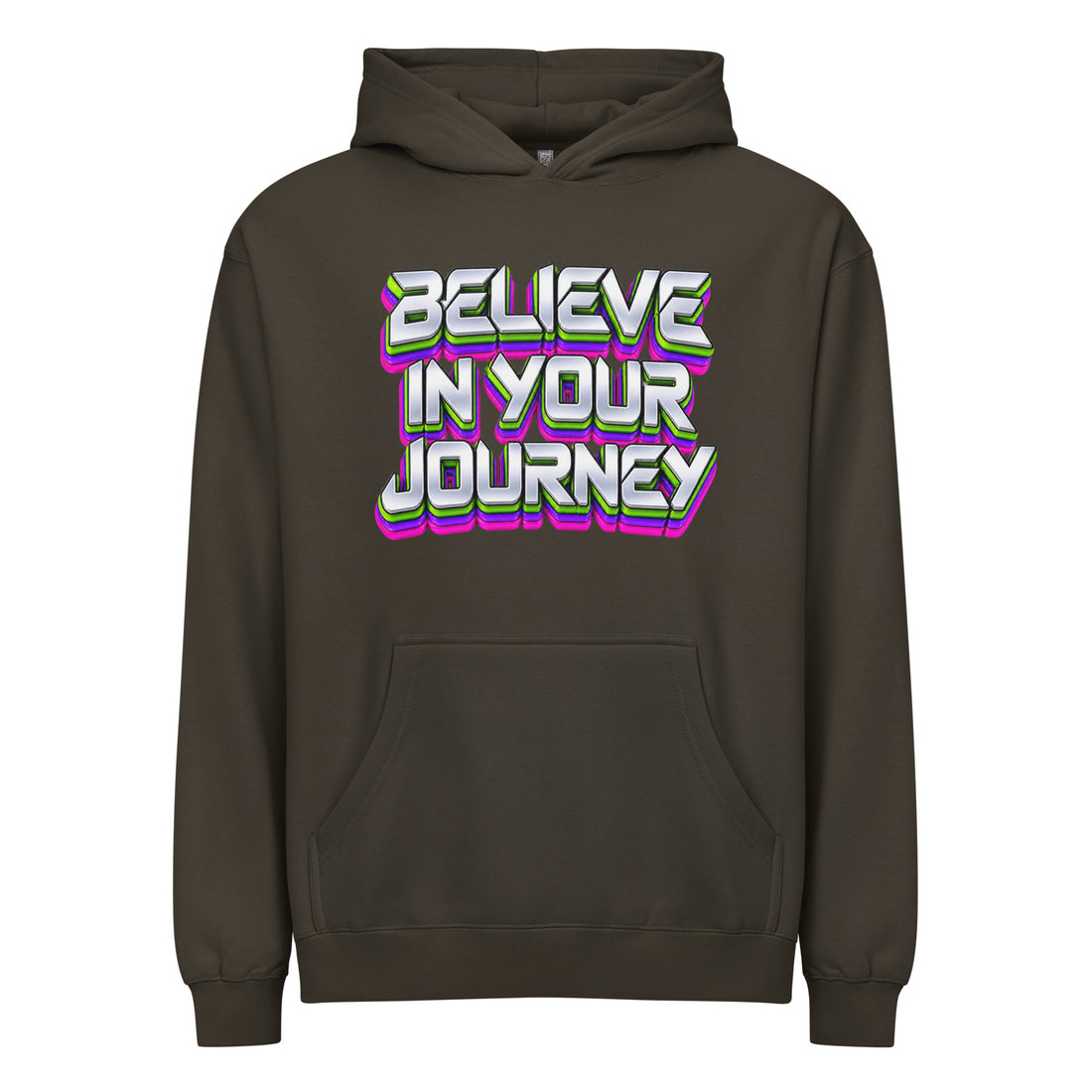 Inspirational Quotes Lovers | Men's Box Hoodie — BELIEVE IN YOUR JOURNEY by printfluence