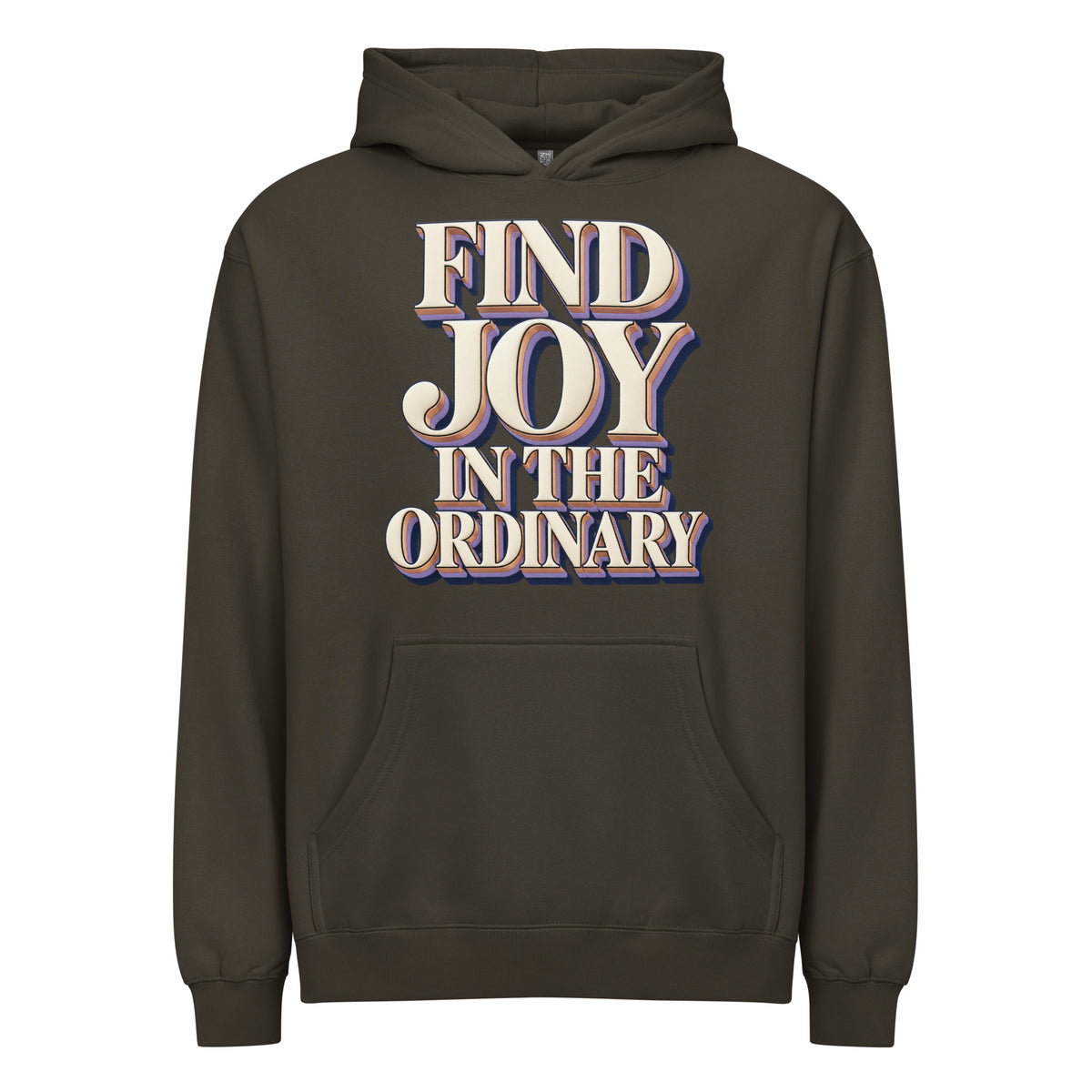 Inspirational Quotes Lovers | Men's Box Hoodie — FIND JOY IN THE ORDINARY by printfluence