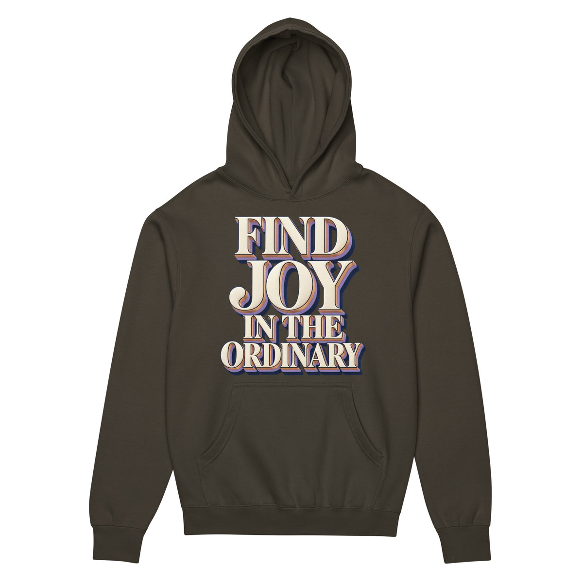 Inspirational Quotes Lovers | Men's Box Hoodie — FIND JOY IN THE ORDINARY by printfluence