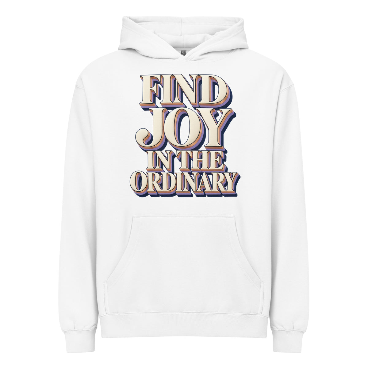 Inspirational Quotes Lovers | Men's Box Hoodie — FIND JOY IN THE ORDINARY by printfluence