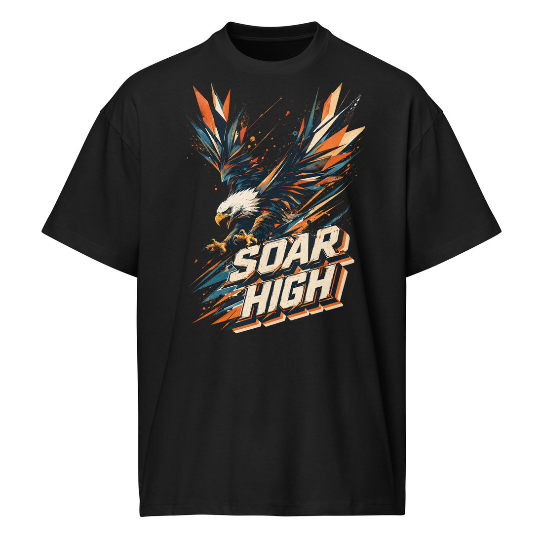 Eagle Lovers Soar High Mens Box Tee Shirt Relaxed Fit by printfluence.net