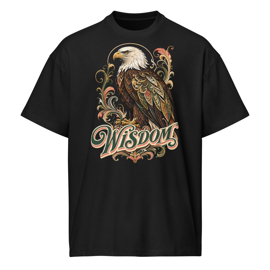 Eagle Lovers Wisdom Vintage Ornate Graphic Box Tee T-4 by printfluence.net