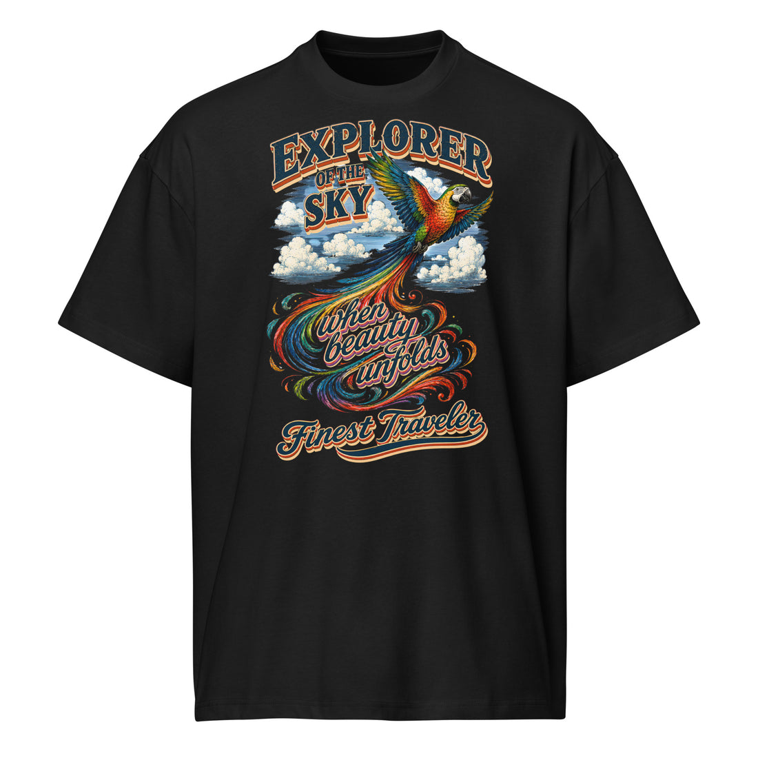 Parrot Lovers Explorer Of The Sky Vintage Box Tee T-4 by printfluence.net