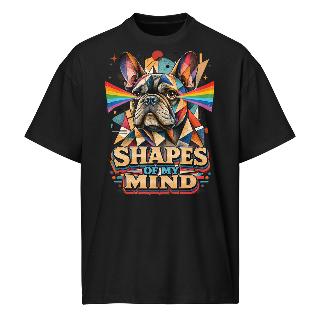 Geometric Frenchie Box Tee - Abstract French Bulldog Lovers T-Shirt T-4 by printfluence.net