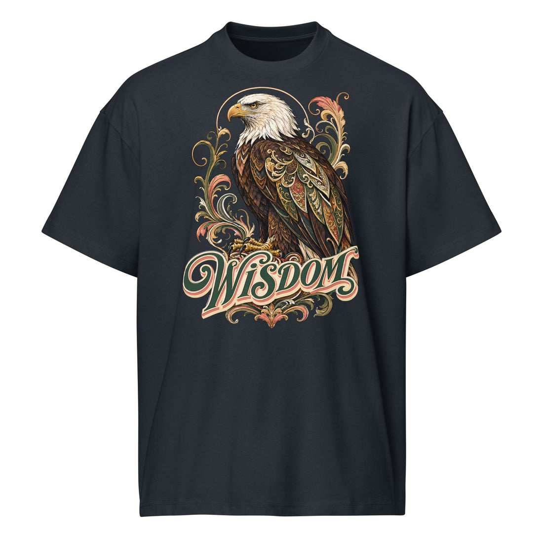 Eagle Lovers Wisdom Vintage Ornate Graphic Box Tee T-4 by printfluence.net
