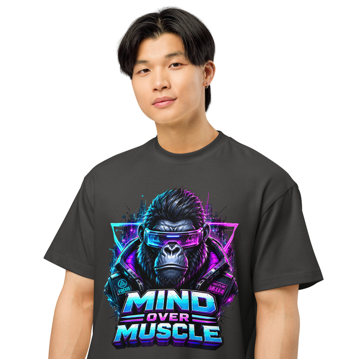 Cyberpunk Animals Lovers | Men’s box tee — MIND OVER MUSCLE by printfluence