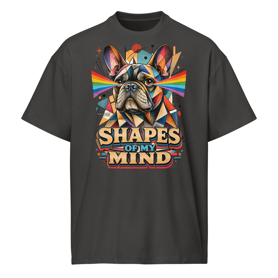 Geometric Frenchie Box Tee - Abstract French Bulldog Lovers T-Shirt T-4 by printfluence.net