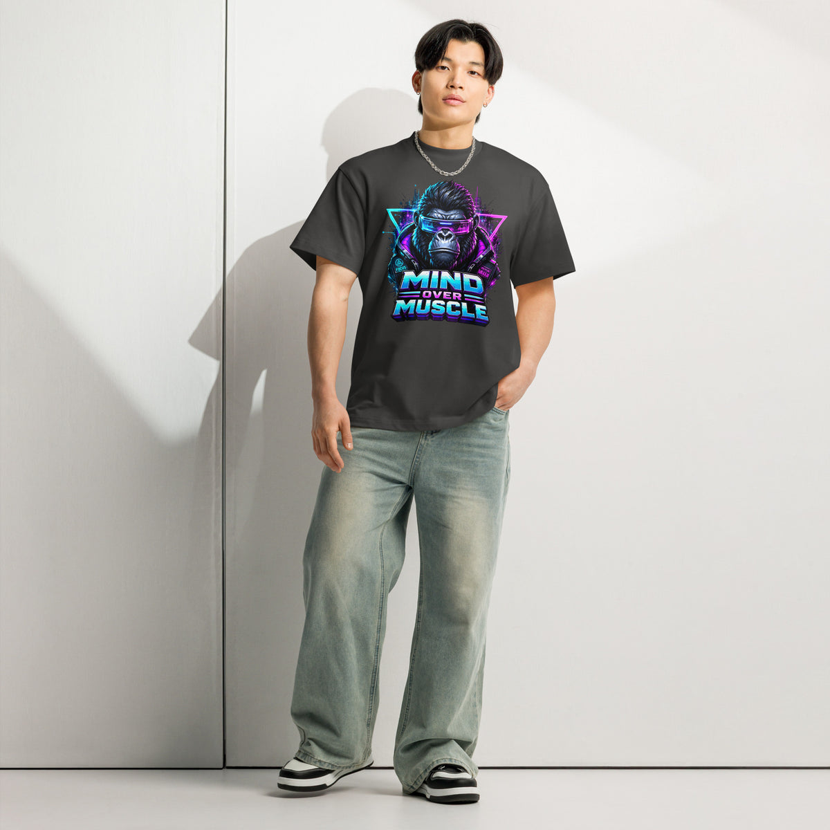 Cyberpunk Animals Lovers | Men’s box tee — MIND OVER MUSCLE by printfluence