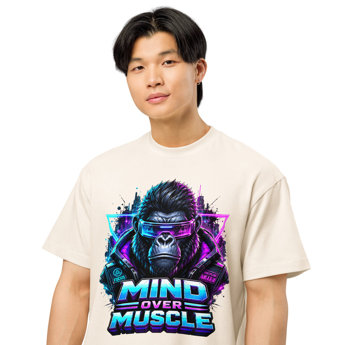 Cyberpunk Animals Lovers | Men’s box tee — MIND OVER MUSCLE by printfluence