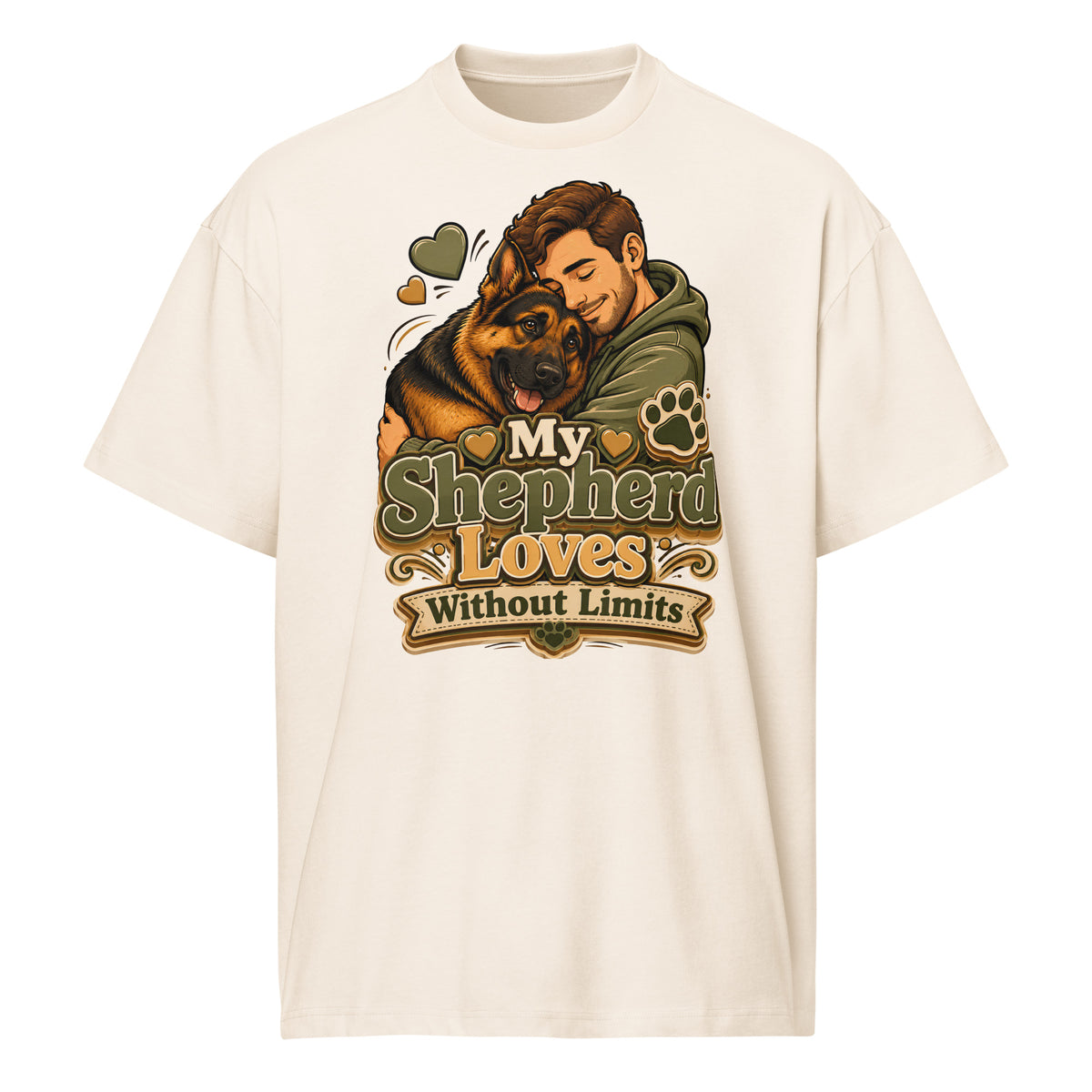German Shepherd Loves Without Limits Box Tee by printfluence.net