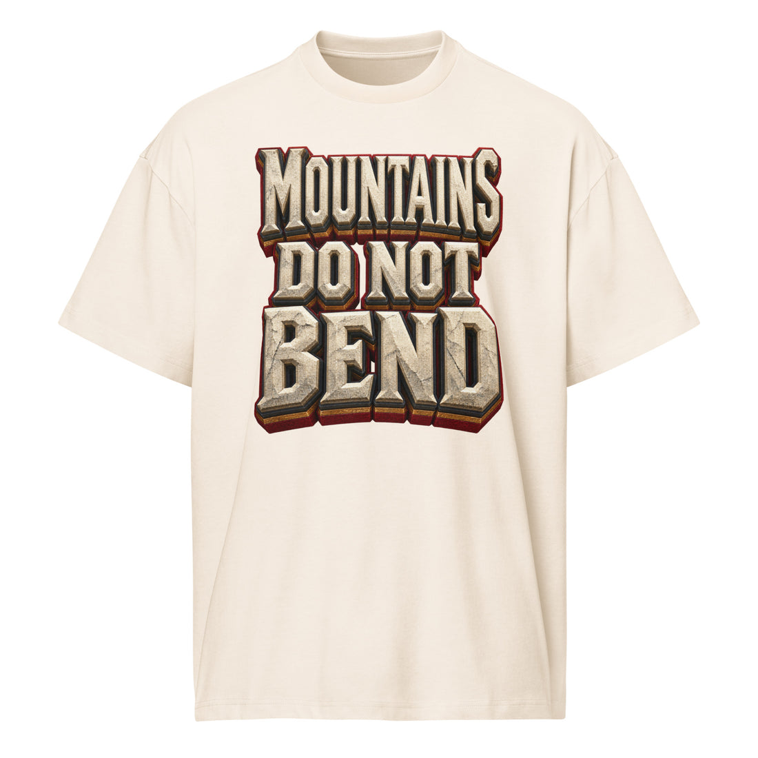 Inspirational Quotes Lovers | Men's Box Tee — MOUNTAINS DO NOT BEND by printfluence