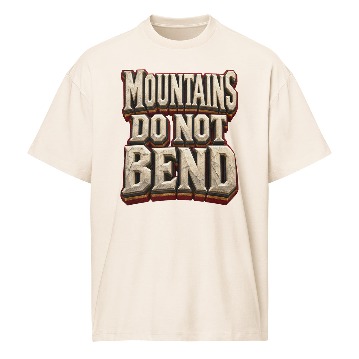 Inspirational Quotes Lovers | Men's Box Tee — MOUNTAINS DO NOT BEND by printfluence