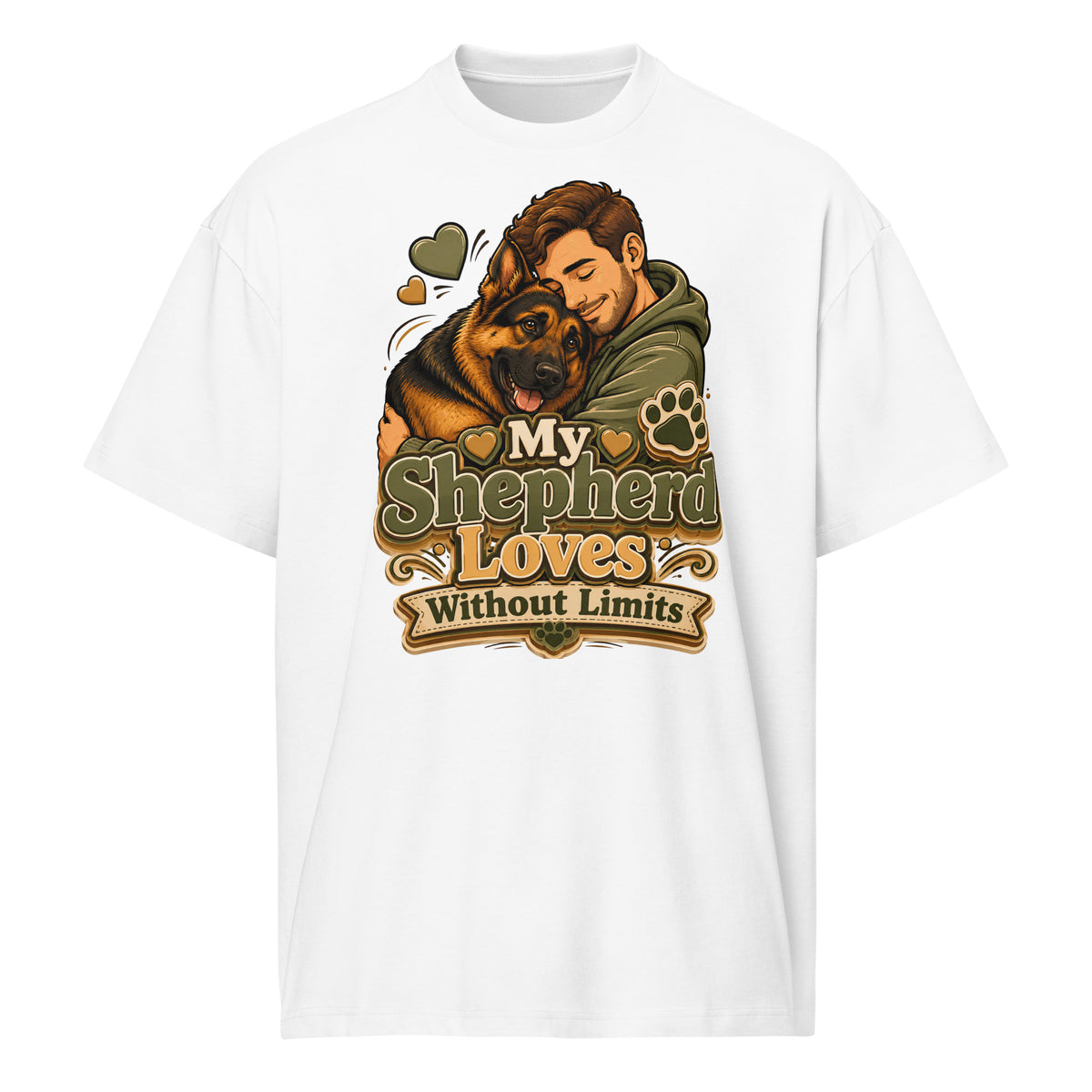 German Shepherd Loves Without Limits Box Tee by printfluence.net