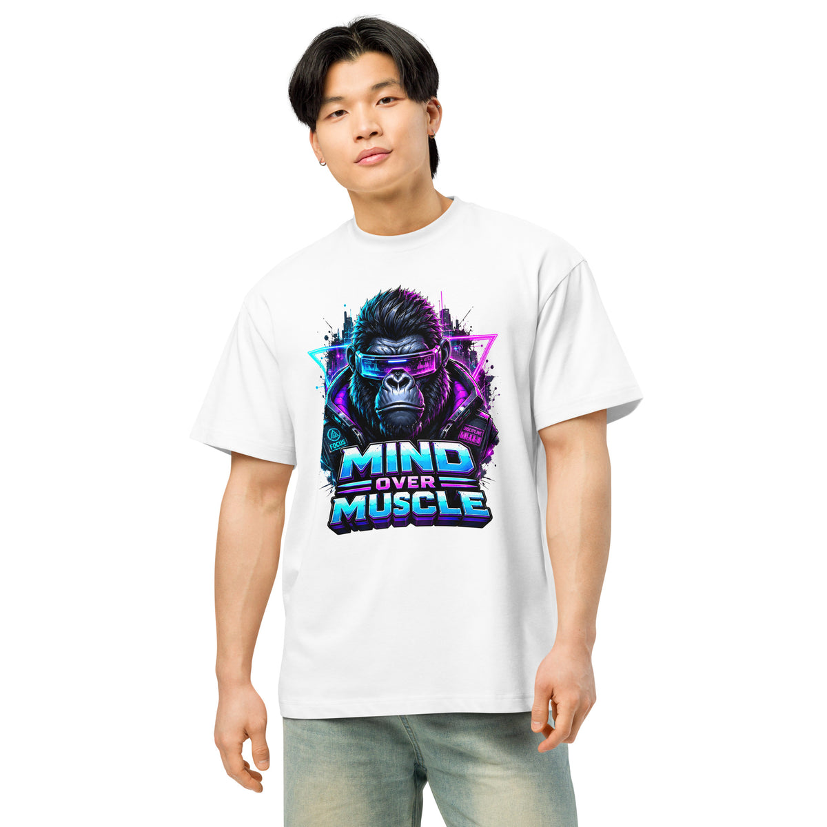 Cyberpunk Animals Lovers | Men’s box tee — MIND OVER MUSCLE by printfluence