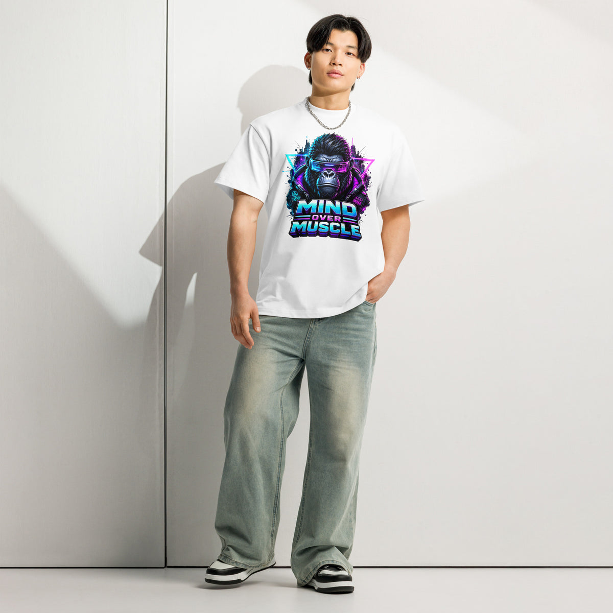 Cyberpunk Animals Lovers | Men’s box tee — MIND OVER MUSCLE by printfluence