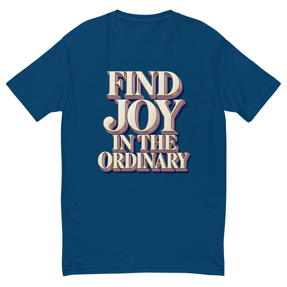 Inspirational Quotes Lovers | Men's Fitted T-Shirt — FIND JOY IN THE ORDINARY by printfluence