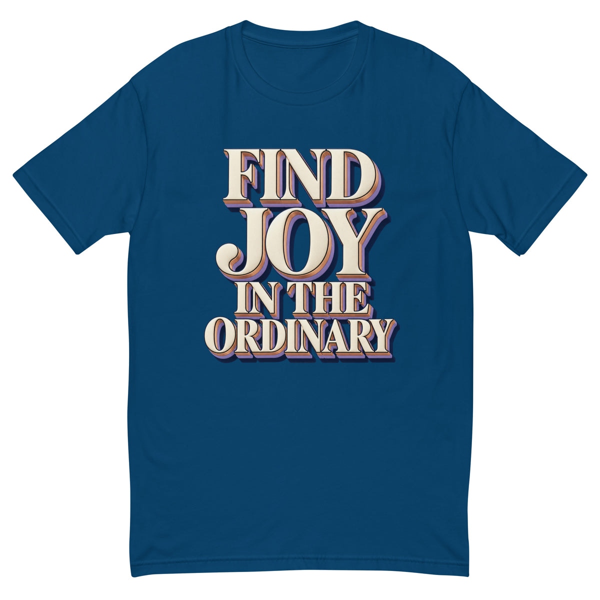 Inspirational Quotes Lovers | Men's Fitted T-Shirt — FIND JOY IN THE ORDINARY by printfluence