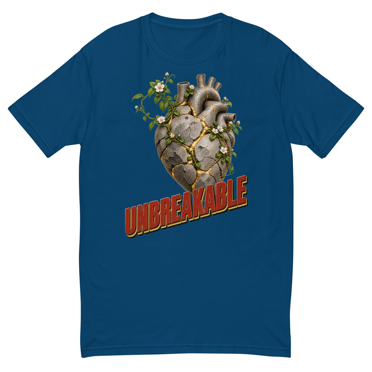 Inspirational Quotes Lovers | Men's Fitted T-Shirt — UNBREAKABLE by printfluence
