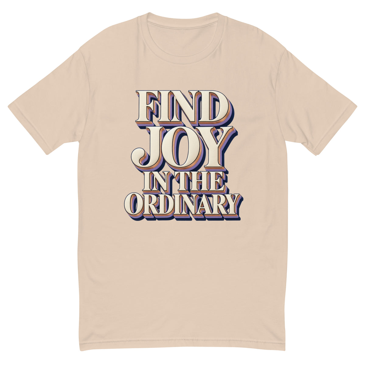 Inspirational Quotes Lovers | Men's Fitted T-Shirt — FIND JOY IN THE ORDINARY by printfluence