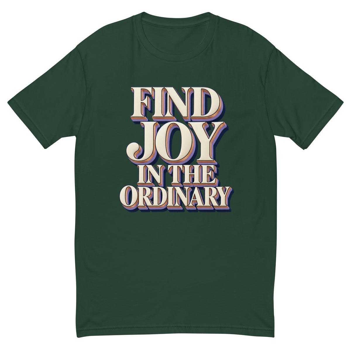 Inspirational Quotes Lovers | Men's Fitted T-Shirt — FIND JOY IN THE ORDINARY by printfluence