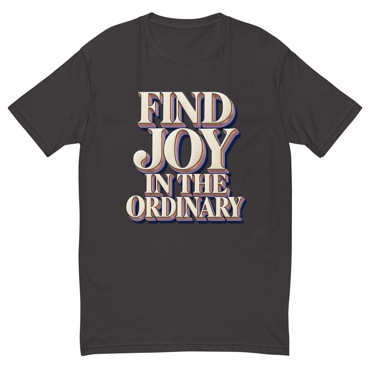 Inspirational Quotes Lovers | Men's Fitted T-Shirt — FIND JOY IN THE ORDINARY by printfluence