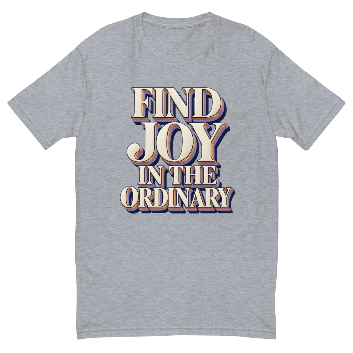 Inspirational Quotes Lovers | Men's Fitted T-Shirt — FIND JOY IN THE ORDINARY by printfluence