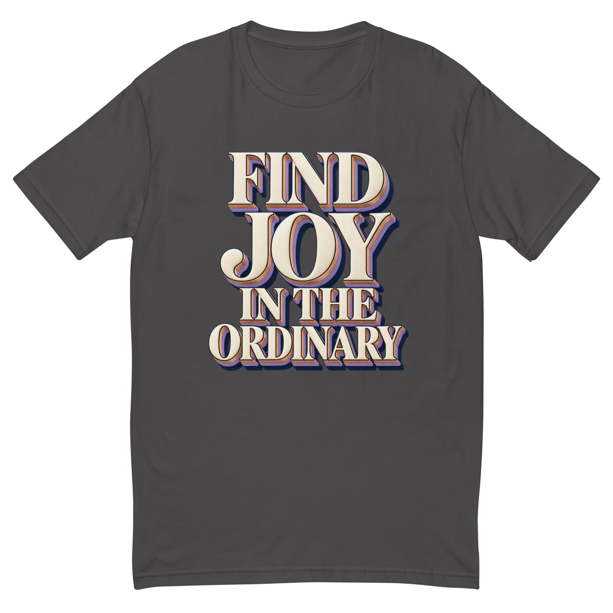 Inspirational Quotes Lovers | Men's Fitted T-Shirt — FIND JOY IN THE ORDINARY by printfluence