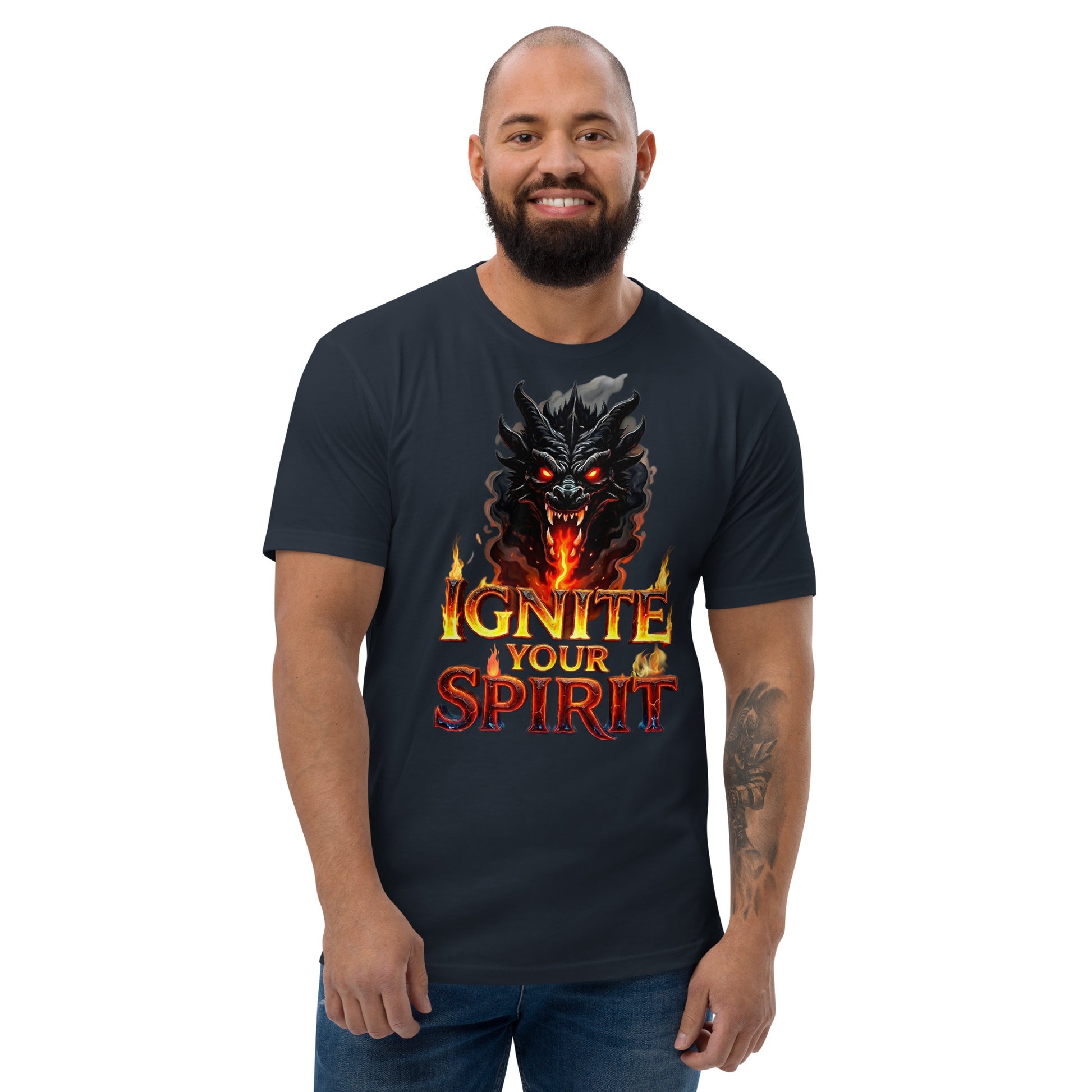 Short Sleeve T-shirt - Ignite Elite Dragon Spirit T-Shirt – Opulent Visionary Fire by printfluence.net