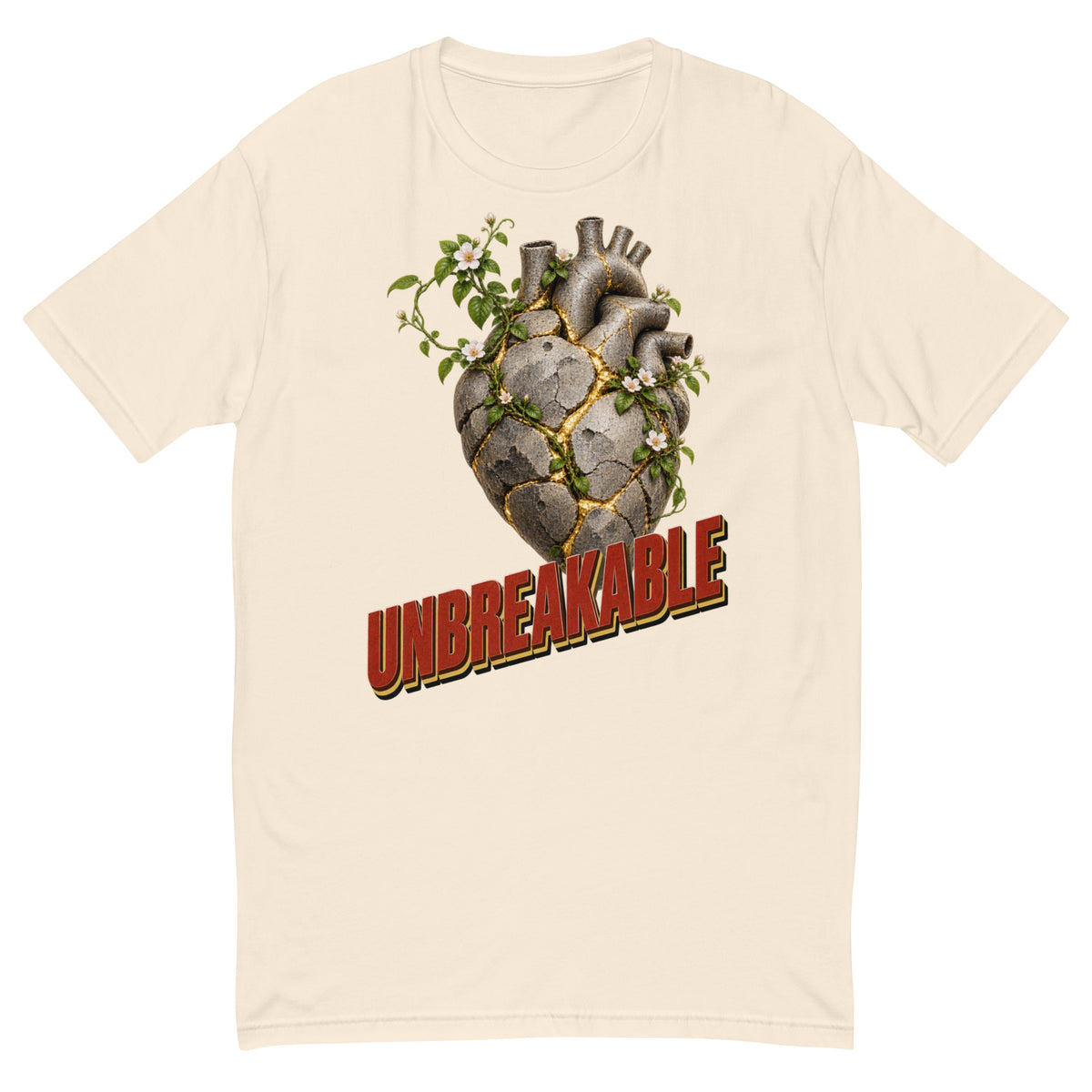 Inspirational Quotes Lovers | Men's Fitted T-Shirt — UNBREAKABLE by printfluence