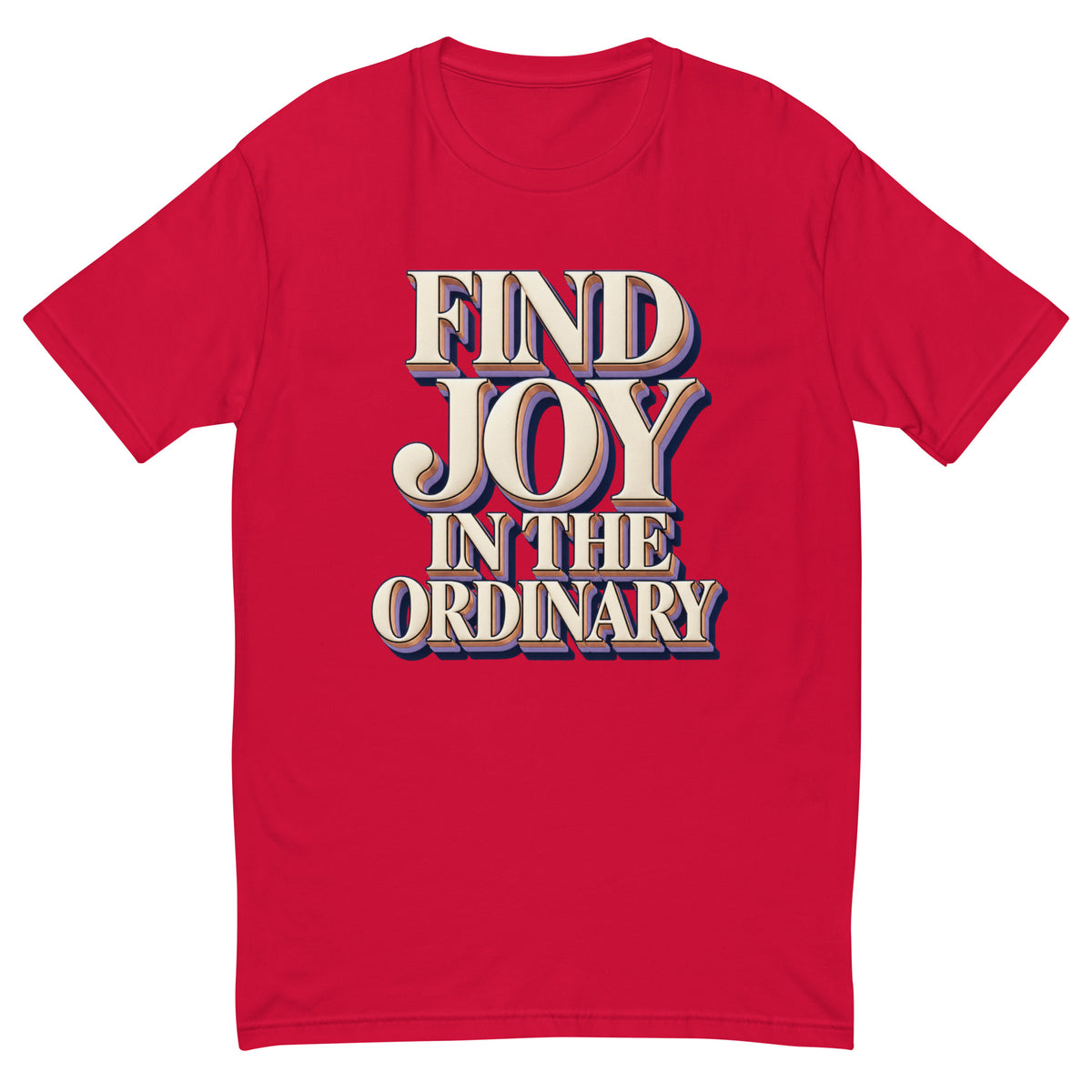 Inspirational Quotes Lovers | Men's Fitted T-Shirt — FIND JOY IN THE ORDINARY by printfluence