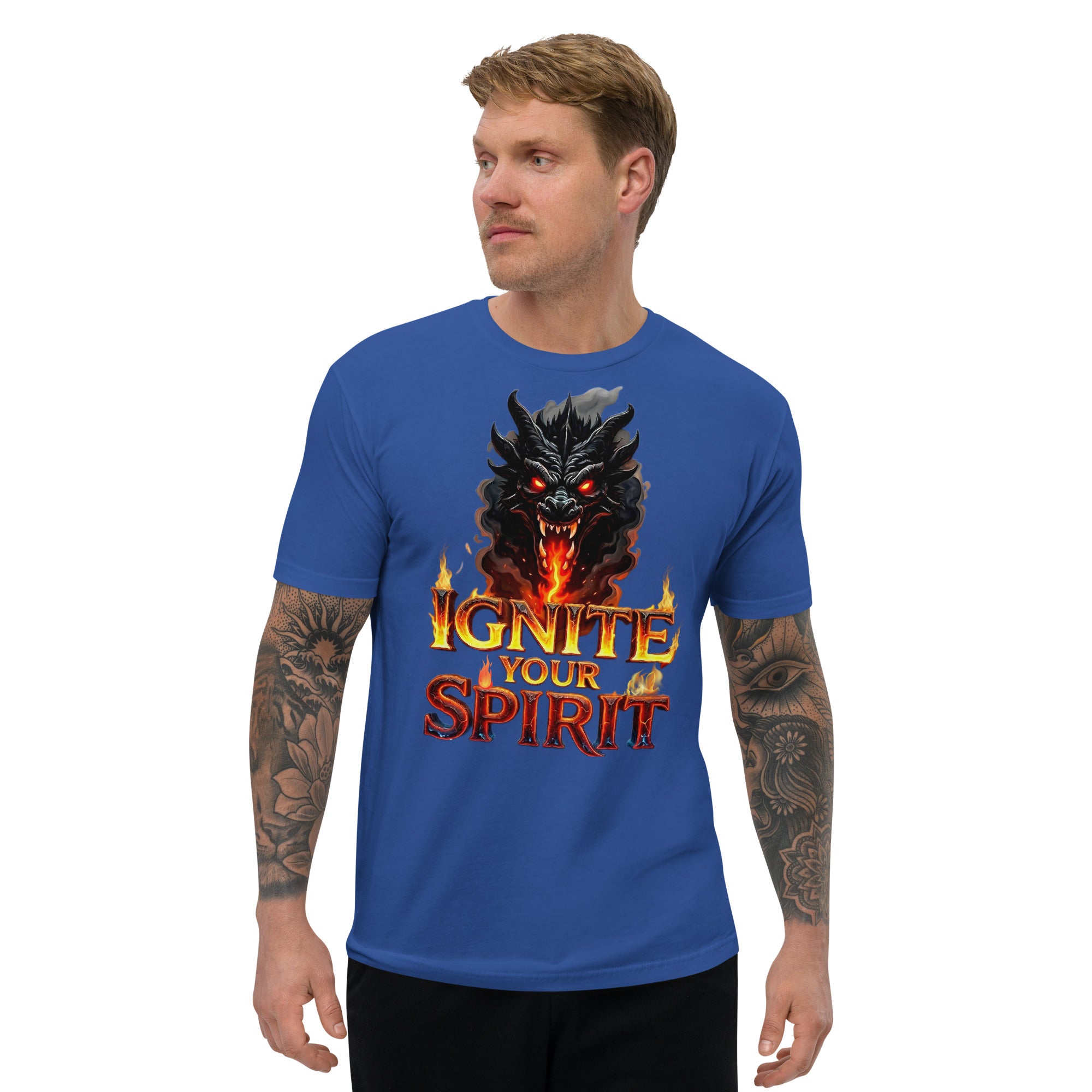 Short Sleeve T-shirt - Ignite Elite Dragon Spirit T-Shirt – Opulent Visionary Fire by printfluence.net