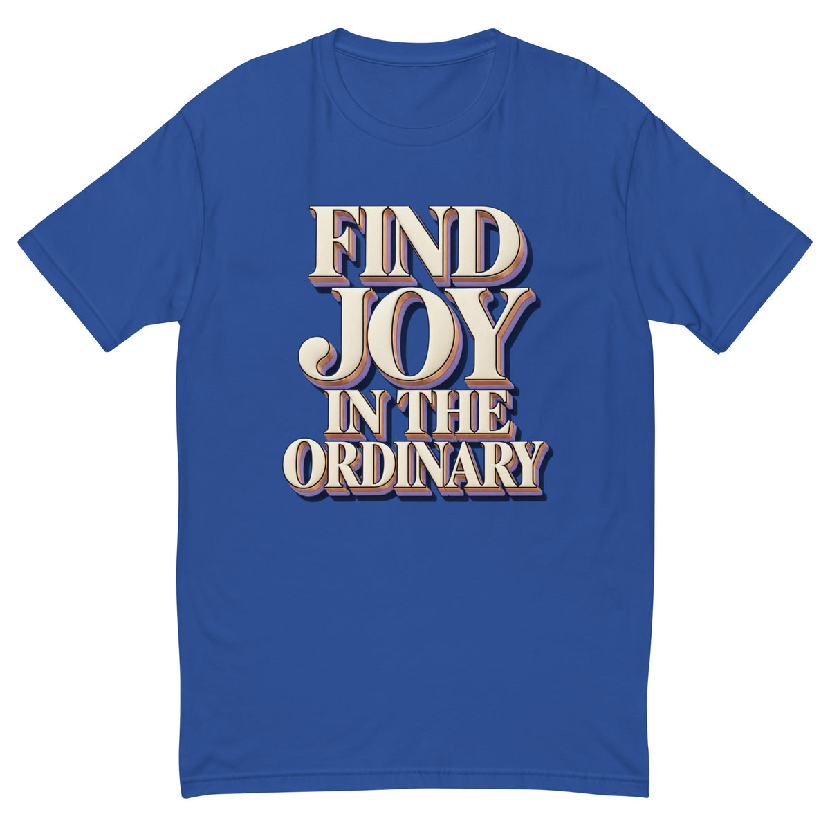 Inspirational Quotes Lovers | Men's Fitted T-Shirt — FIND JOY IN THE ORDINARY by printfluence