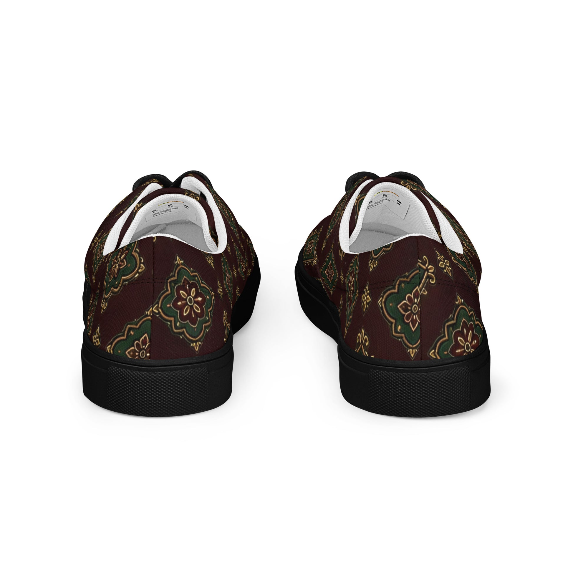 Men’s lace-up canvas shoes - Imperial Heritage: Men’s Lace-Up Canvas Shoes - Luxury Vintage Ornamental Design by printfluence.net