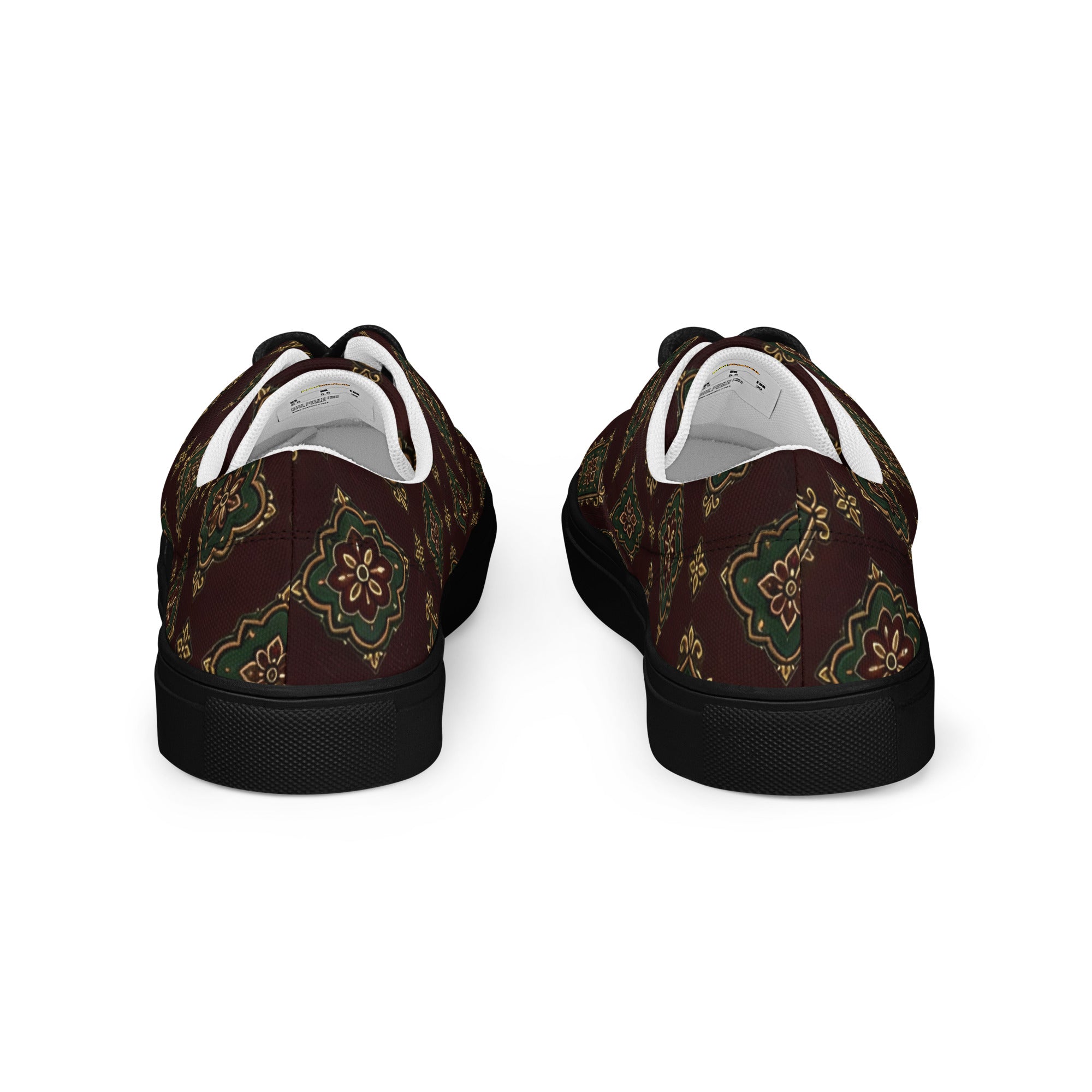 Men’s lace-up canvas shoes - Imperial Heritage: Men’s Lace-Up Canvas Shoes - Luxury Vintage Ornamental Design by printfluence.net