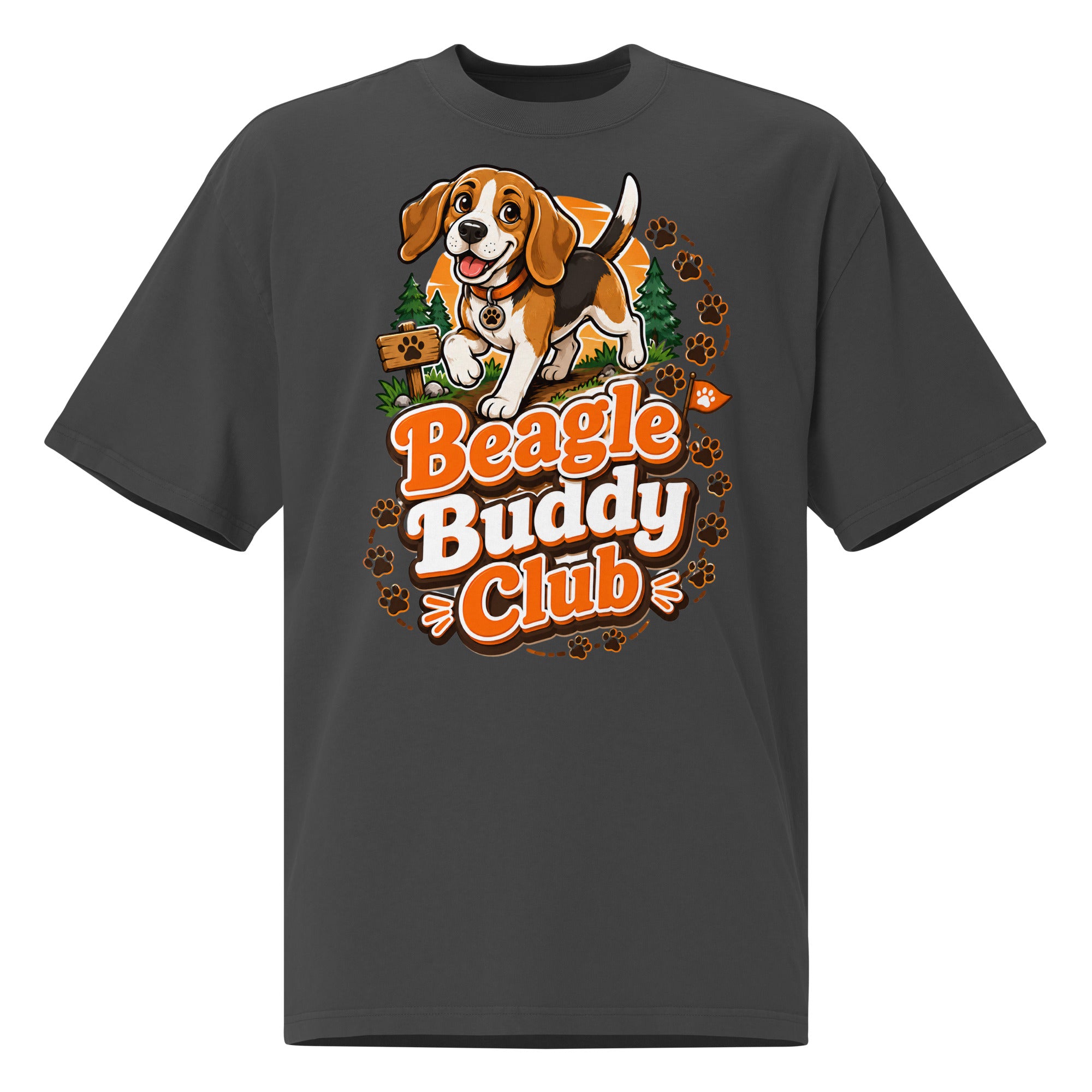 Elite Coffee and Dogs - Premium Luxury Golden Retriever Dog Lovers Oversized Faded Tee by printfluence.net