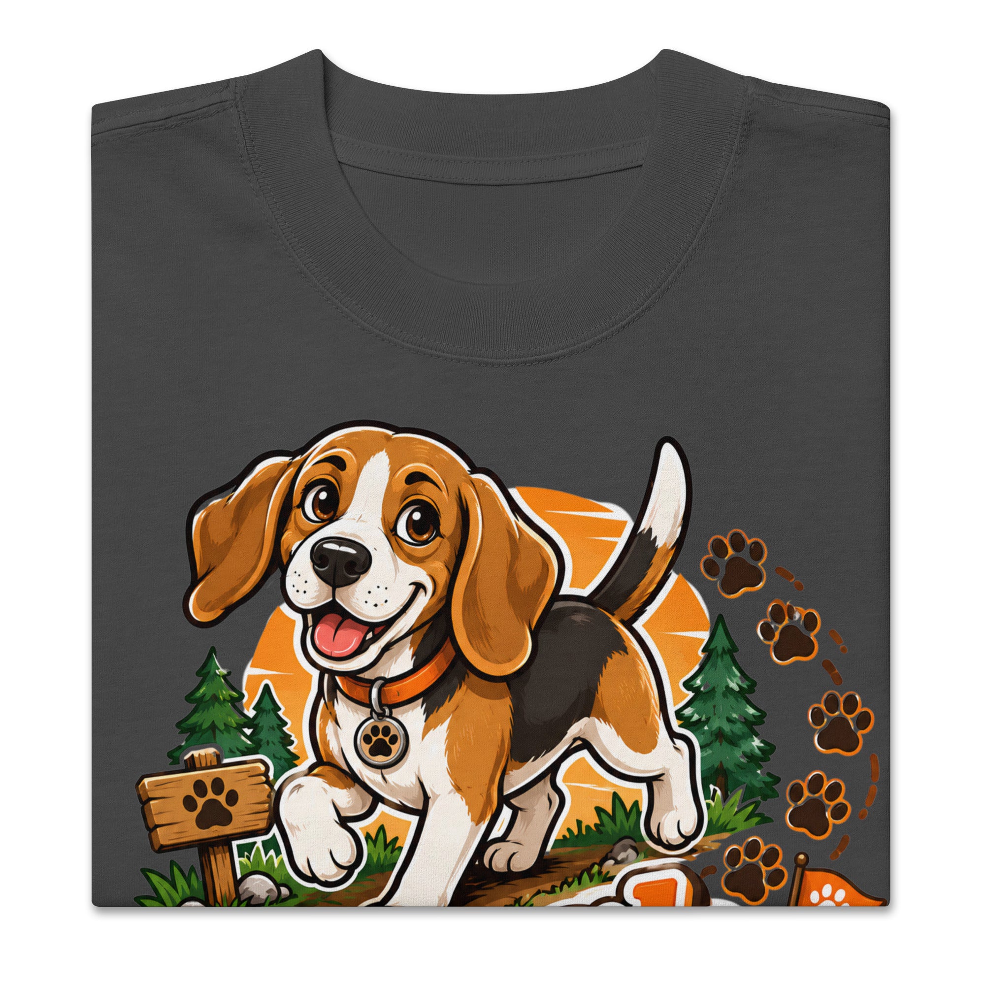 Elite Coffee and Dogs - Premium Luxury Golden Retriever Dog Lovers Oversized Faded Tee by printfluence.net