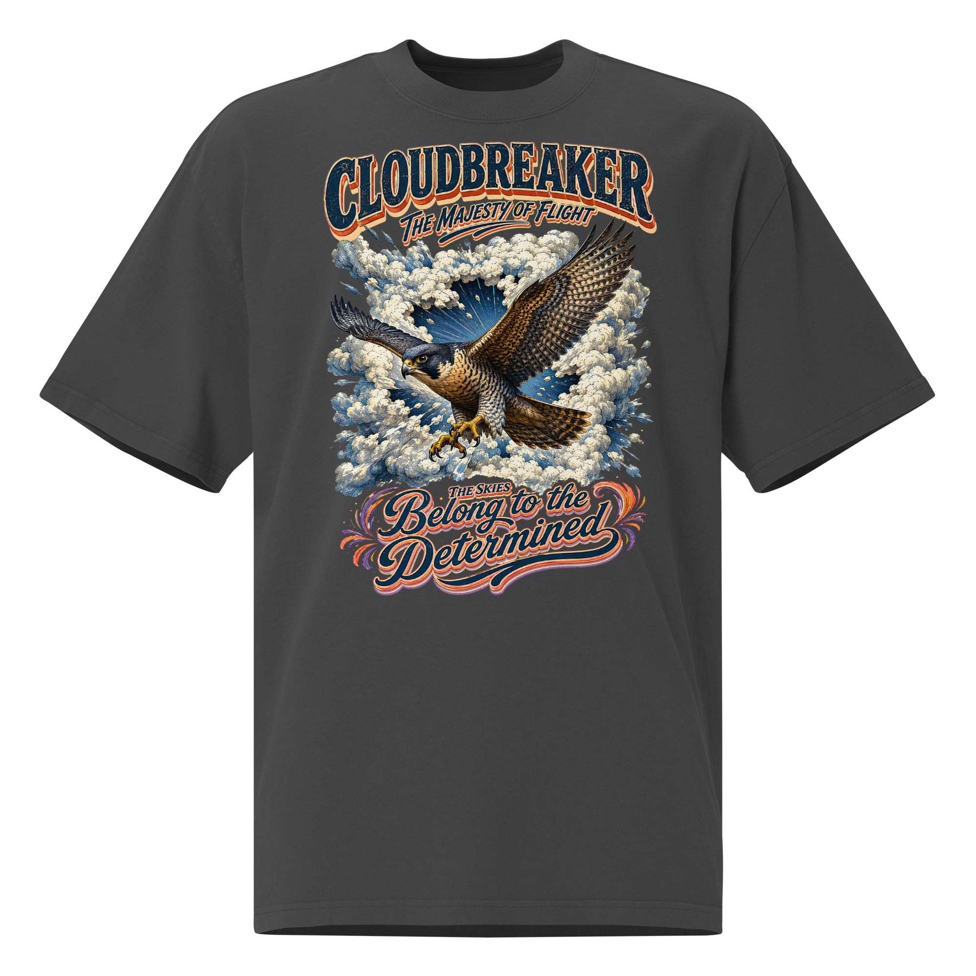 Falcon Lovers Cloudbreaker Vintage Oversized Faded Tee T-8 by printfluence.net