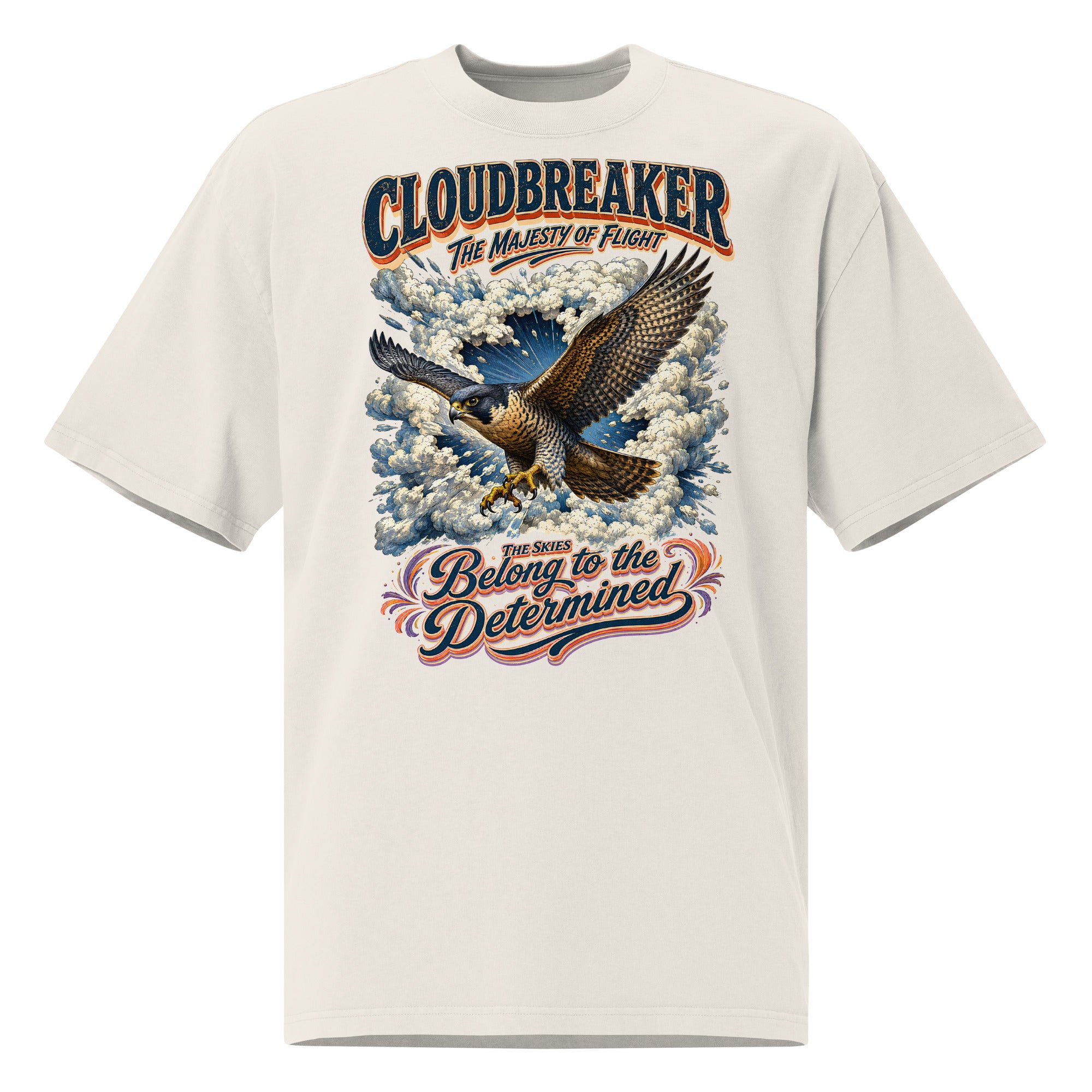 Falcon Lovers Cloudbreaker Vintage Oversized Faded Tee T-8 by printfluence.net