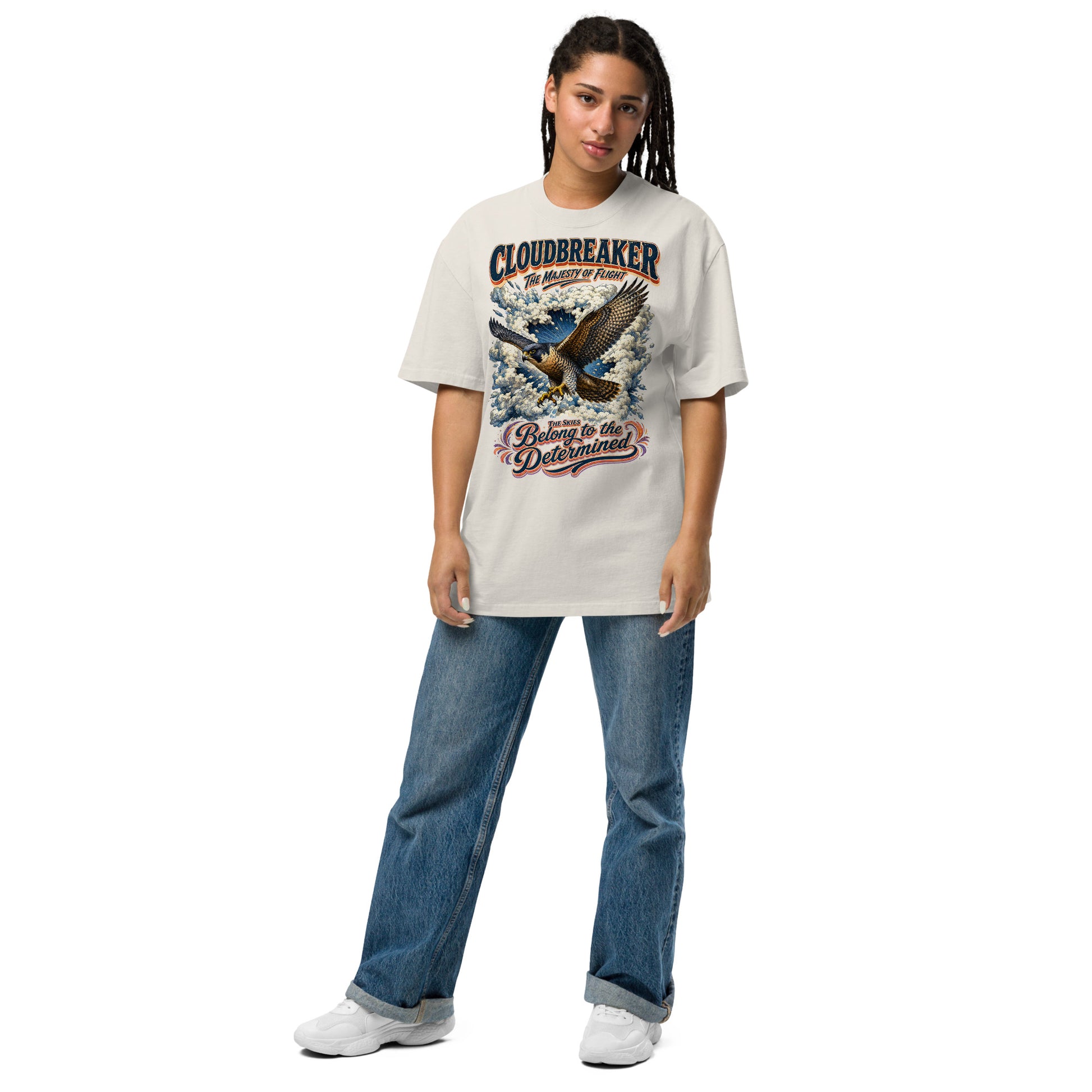 Falcon Lovers Cloudbreaker Vintage Oversized Faded Tee T-8 by printfluence.net